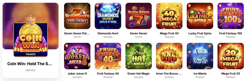 Hitnspin Casino Spielautomaten im Überblick