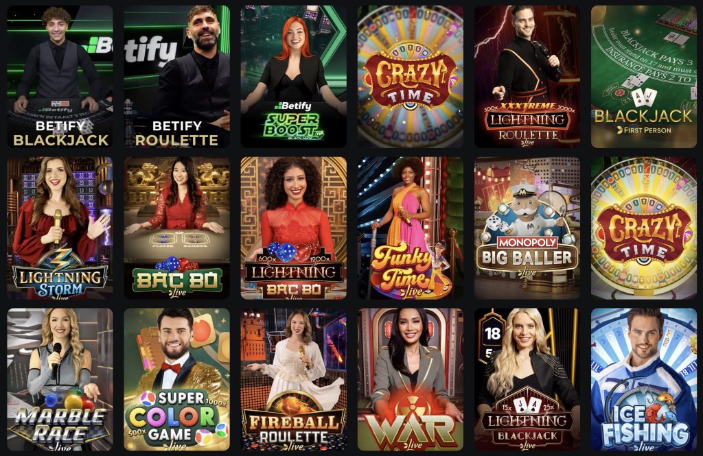 Betify Casino - Live casino