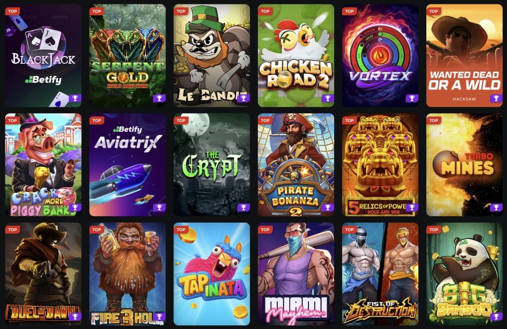 Betify Casino - Sloturi