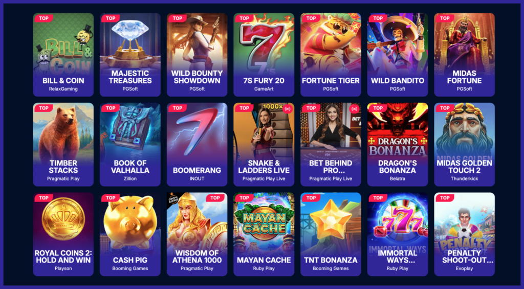 Bm.bet Casino Selecția de jocuri