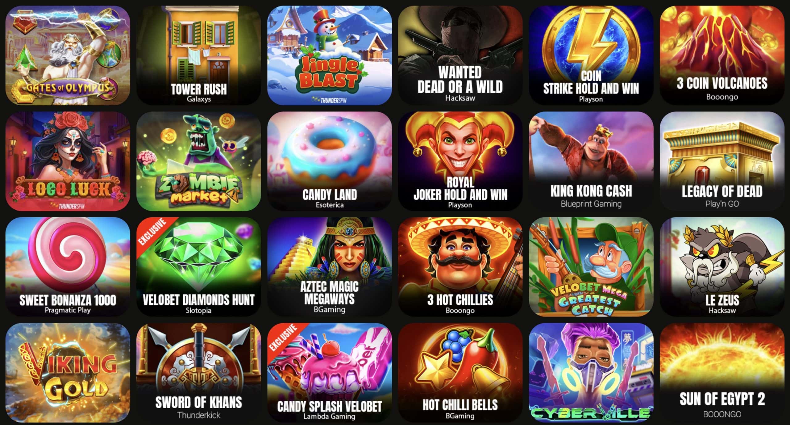 Velobet Casino - Sloturi