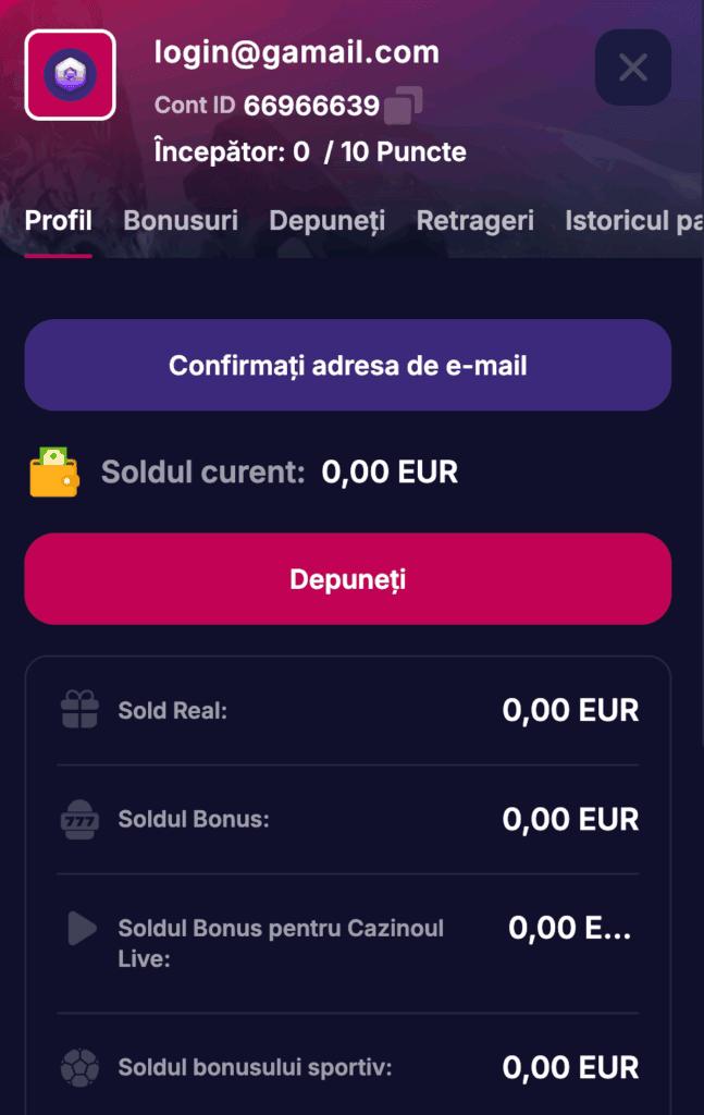 Click pe "Login"