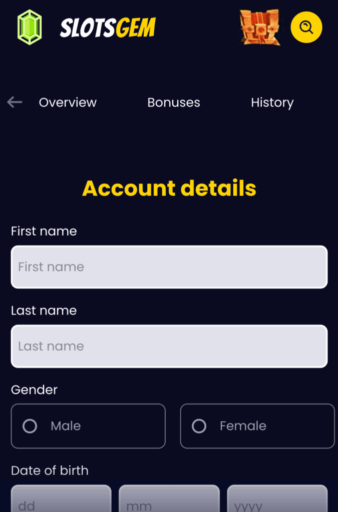 Click pe pictograma de profil și completează restul informațiilor