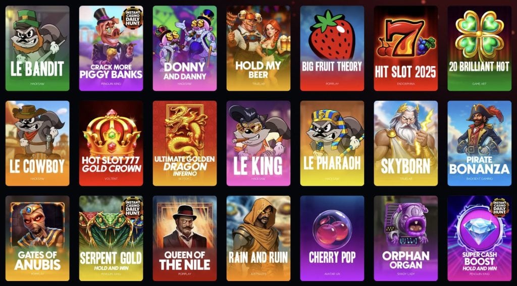 Instant Casino - Sloturi