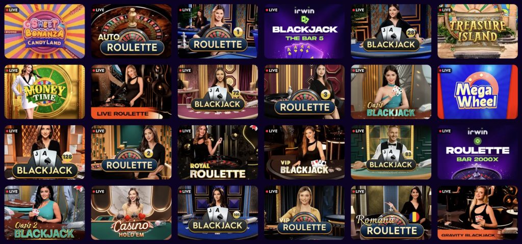 irwin Casino - Live casino