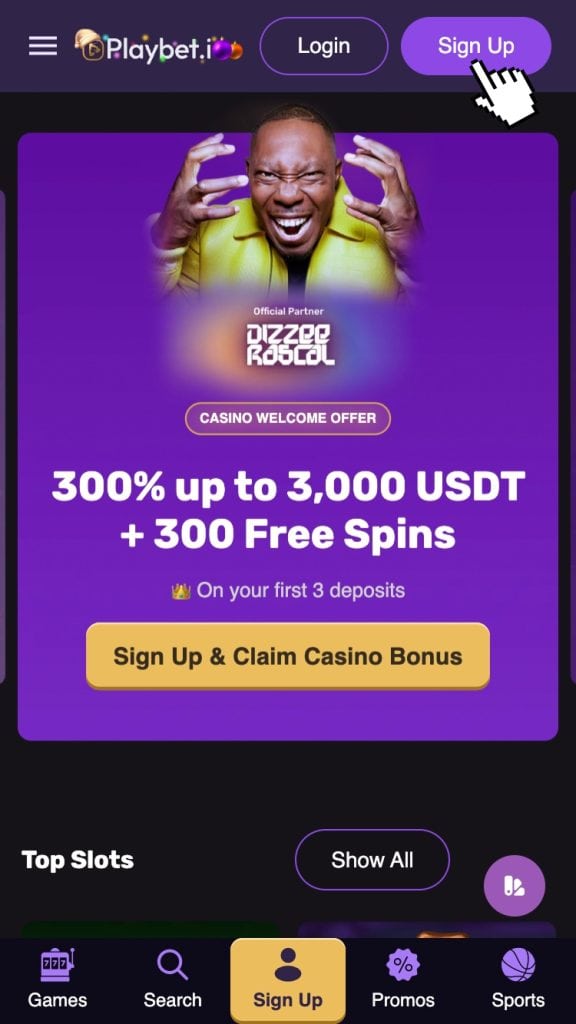 Creează-ți cont apăsând butonul “Sign up”