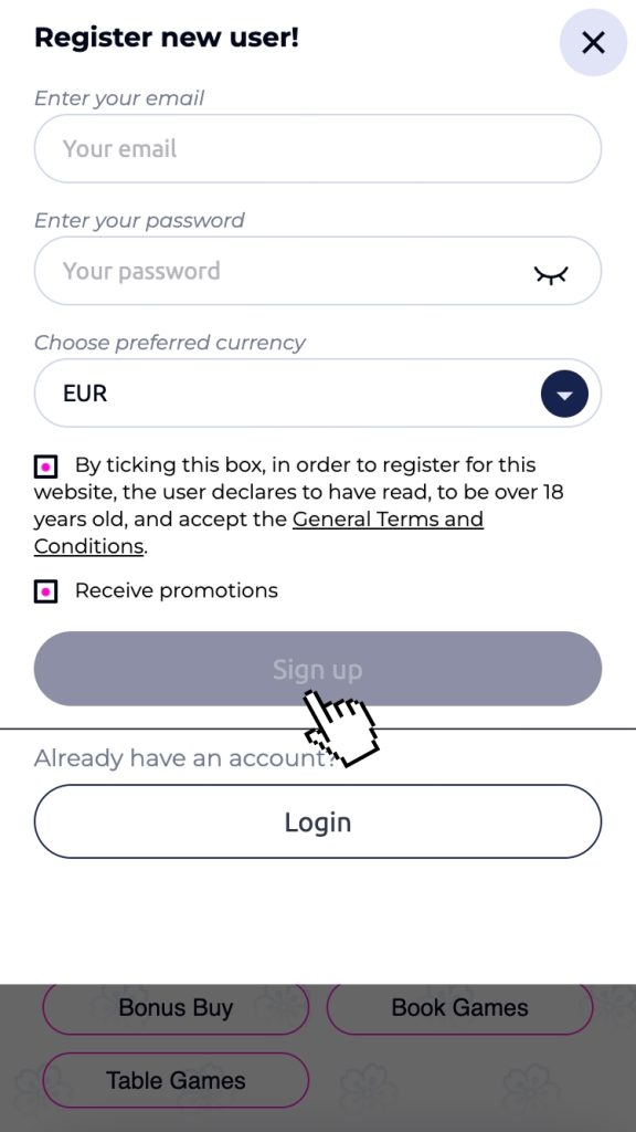 Apasă butonul “Sign up” și confirmă-ți adresa de email